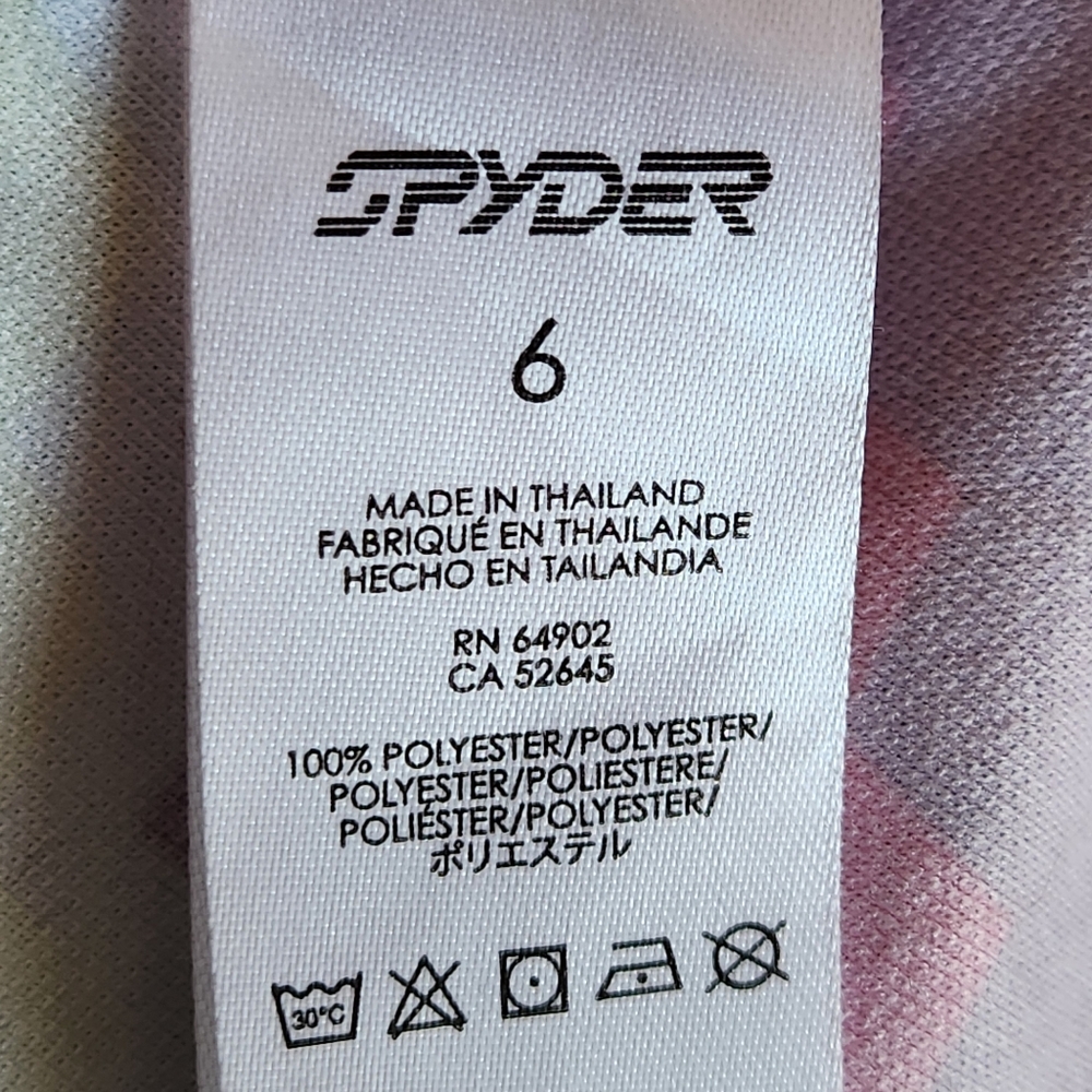 Spyder Colorful Zigzag Patterned ¼ Zip Pullover S… - image 2